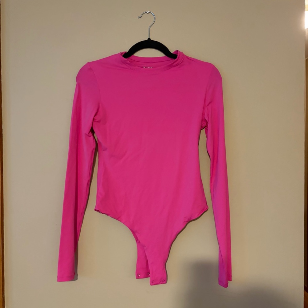 Vibrant Pink Long Sleeve Bodysuit